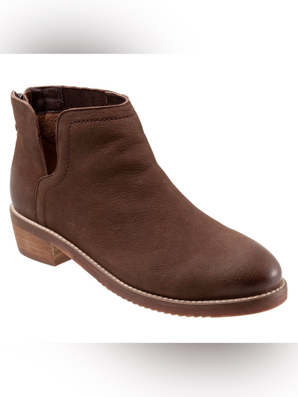 Softwalk Ramona Chestnut Brown Leather Ankle Boot - Size 8.5 EUC